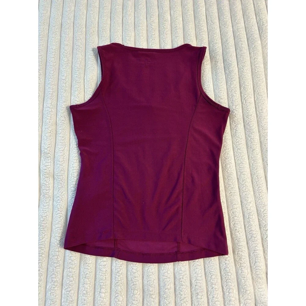 Nike Fit Dry V-neck Tank Top Women's Small Fuchsia Pink Butter Yellow Swoosh Fit